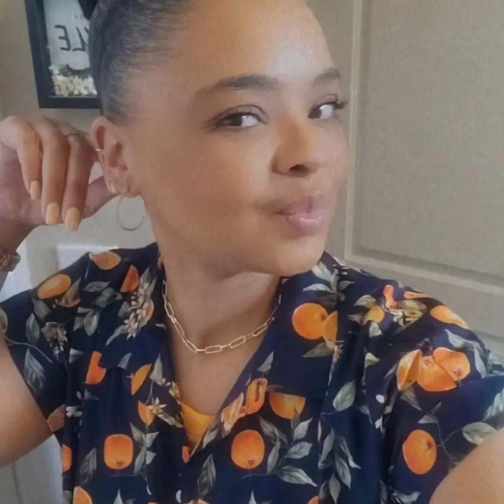 Loft orange print shirt.  🍊